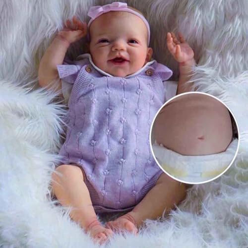 Zero Pam Bebe Reborn Silicona Cuerpo Complet, Muñecas Bebe Reborn Niña 50 CM Lavable Muñeca Realista Silicona Muñecas Reborn Silicona Blanda Reborn Cuerpo Entero Silicona