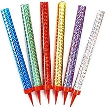 6 Bougies Fontaines Zenda Club pour Gâteau d'Anniversaire - Hauteur de 12 cm - Durée de 60 secondes - Convient pour gâteaux et bouteilles de champagne.Catégorie F1