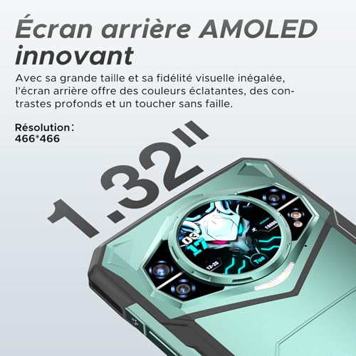 DOOGEE S200 X Telephone Portable Incassable 5G +TF 2TB 10100mAh/ 100MP+20MP,Ecran arrière 1 32'' Android 14 Smartphone Incassable 6.72”+120Hz Téléphone WiFi6NFCDDR5Face IDOTG - vue 2