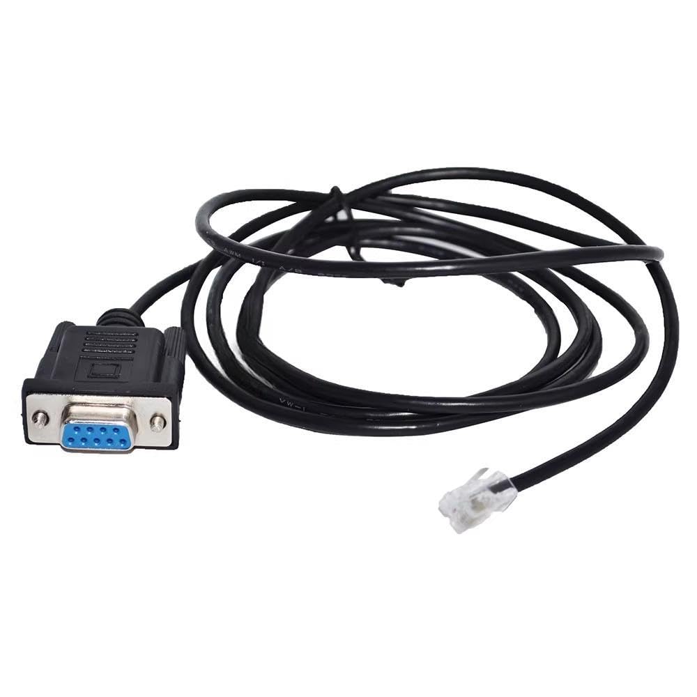RIKYJIC DB9 RS232 Female to RJ11 RJ12 6P4C Male Adapter for LEADSHINE DM556 Stepper Driver Servo Debugger Console Cable(1.8 Meters)