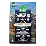 Open Farm, RawMix Grain-Free Dry Dog Food, Protein-Packed Kibble Coated in Bone Broth with Freeze Dried Raw Chunks, Salmon Whitefish & Rockfish, Wild Ocean Recipe, 20lb Bag