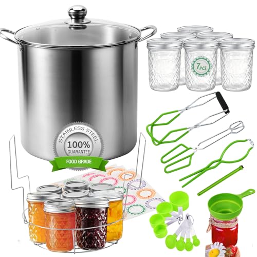 Canning-Pot-Water-Bath-Canner-with-Rack-and-Mason-Jars-20-Quart-Stainless-Steel-Stock-Pots-Canning-Supplies-Starter-Kit-Beginners-Tools-Set-Jar-Lifter-Tongs-and-Full-Canning-Kit-Accessories