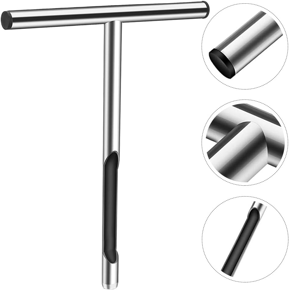 LIFKOME Soil Sampler Soil Testing Kit Soil Sampling Machine Bale Sampler Probe Stainless Steel Soil Sampler Probes Soil Sample Probe Soil Sampler Core Soil Sampler Silver Metal