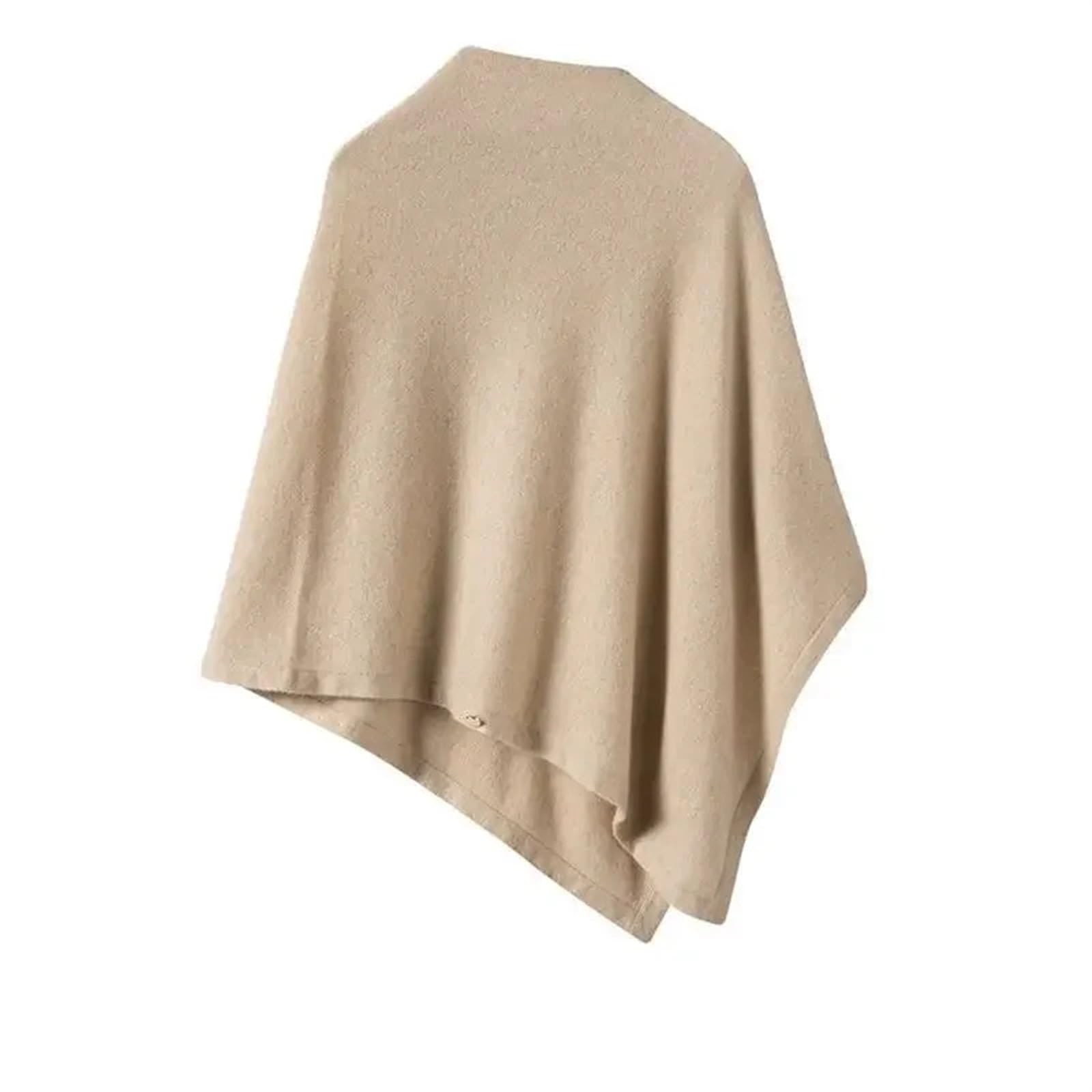 Poncho in Maglia da Donna Sciarpa Calda Lavorata a Maglia Tinta Unita, Spessa, Monopetto, Scialle, Mantello da Donna, Aperto sul Lato, Cardigan Intrecciato, Poncho