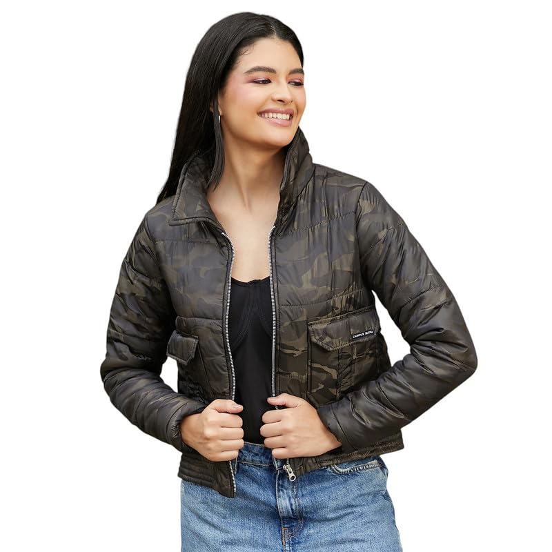 Image of PINACOLADA Women's Fleece-Lined Biker Jacket for Casual Wear | Spread Collar | Long Sleeve | Zipper Closure | Jacket Crafted with Comfort Fit for Everyday Wear