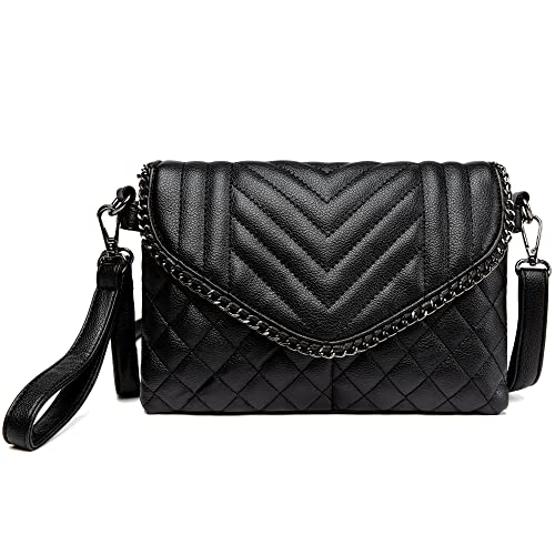 Makukke Crossbody Bags for Women Small Clutch Purses Quilted Satchels