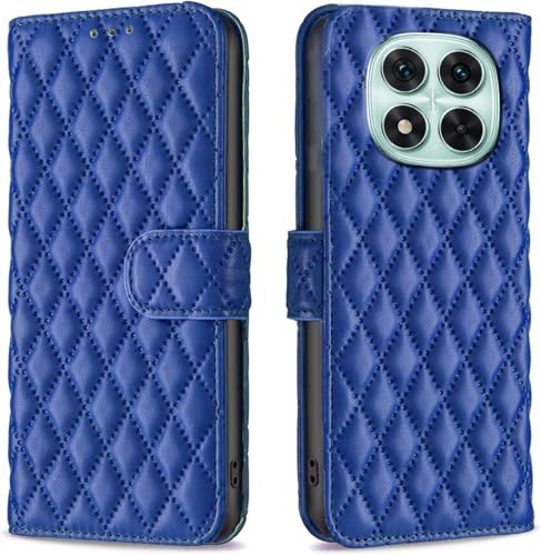 Image of ClickCase for Redmi Note 15 Pro 5G Puffer Bubbly Soft Faux Leather Back Case Magnetic Wallet Flip Cover for Redmi Note 15 Pro 5G (Navy Blue)