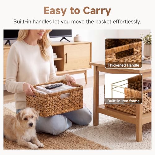 Image of StorageWorks Decorative Baskets, Large Wicker Baskets for Organizing