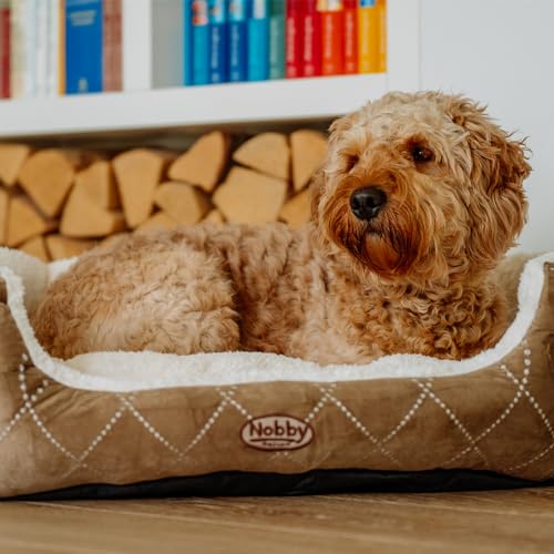 Nobby 70870 Komfortbett Oval für Hunde oder Katzen Ceno L x B x H: 66 x 57 x 22 cm, braun