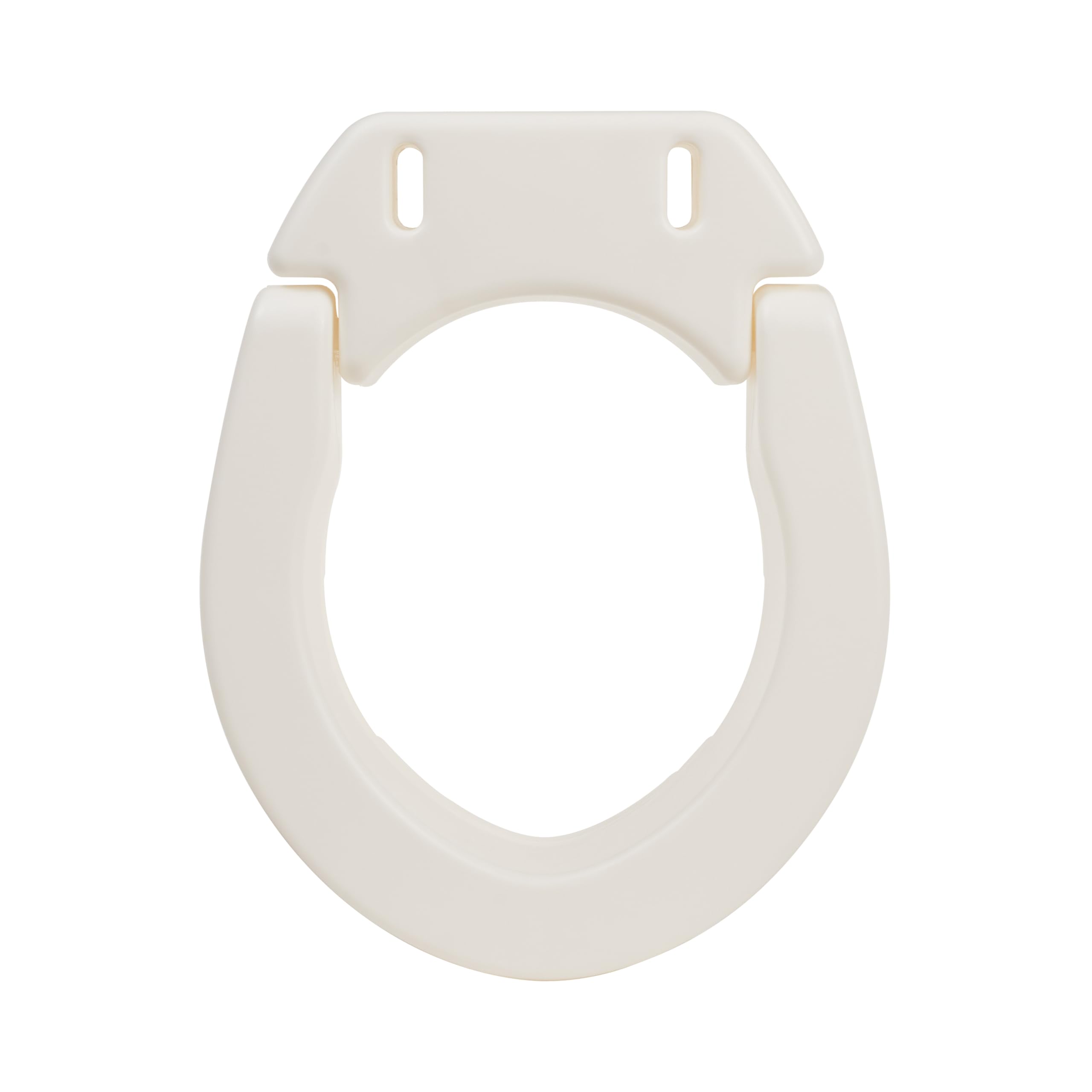 VMS Deluxe Bolt-On Hinged Raised Toilet Seat - Available in Elongated & Standard Styles, 300 lbs Weight Capacity (Standard)