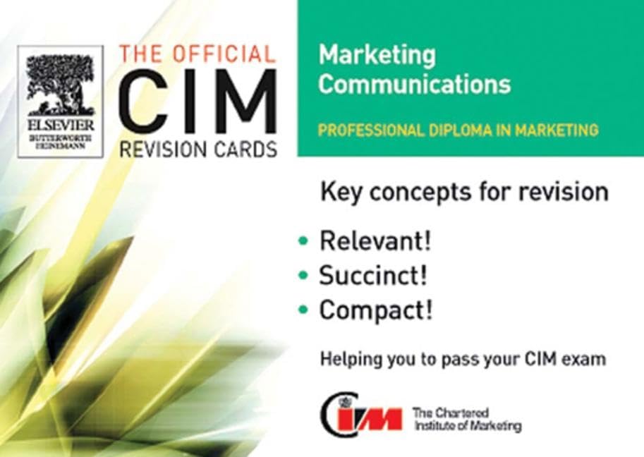Buy Marketing Communications (CIM Revision Cards) — BookShops.in