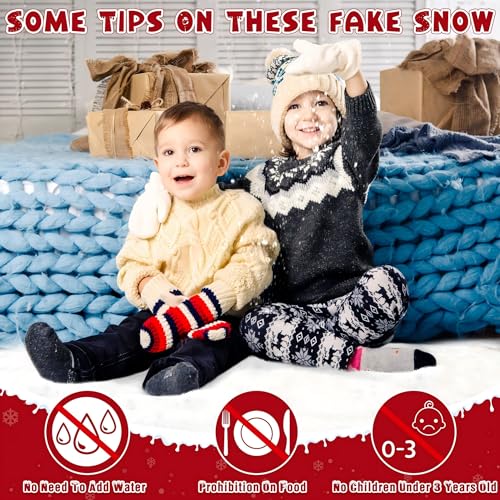 Qzyl SNOWP-1 Fake Snow, 10 Oz Artificial Snow, Plastic Snow Flakes thumb #2