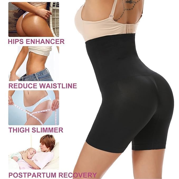 Image of CULINA High Waist Tummy Control Shapewear Shorts | Body Shaper for Women | Tummy Tucker| Seamless Body Shaper | Shorts Under Dress | Comfortable | Breathable