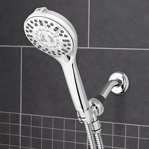 Waterpik Showerclean Pro Hand Held Shower Head High Pressure Rinser With Built-In Power Jet Wash Shower Cleaner In Chrome, Qcw-763Me #TOP5
