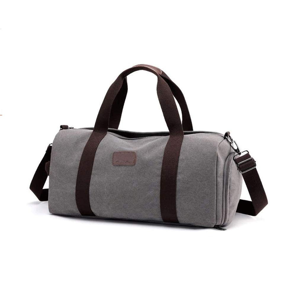 Bolsa de deporte de lona para gimnasio, gran capacidad, portátil, móvil, para hombres y mujeres, bolsa de deporte para viajes de corta distancia, con compartimento para zapatos, bolsa impermeable de