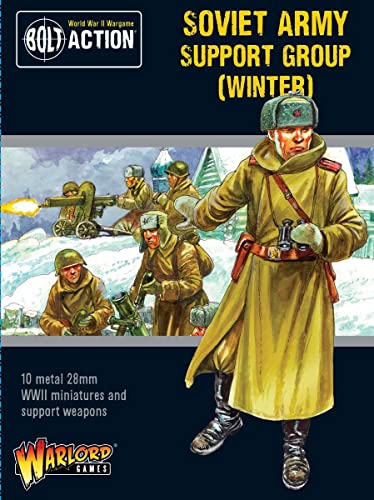 WarLord Bolt Action Soviet Army Support Group Winter Figures 1:56 WWII Military Wargaming Plastic Model Kit 402214005