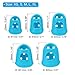 PATIKIL Rubber Finger Tips, 20 Pack Silicone Thumb Fingertip Protector Covers Pads Thimble for Guitar Playing Office Counting Sewing, Sky Blue 5 Size Assorted
