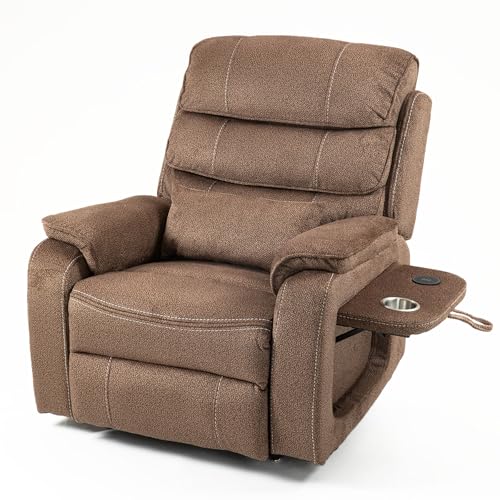 Image of Large Power Lift Recliner Chair for Adults Elderly, Dual Motor Electric Recliner 400LBS, Lay Flat Recliners with Folding Tablet, Wireless Charging, Extended Footrest, USB Ports