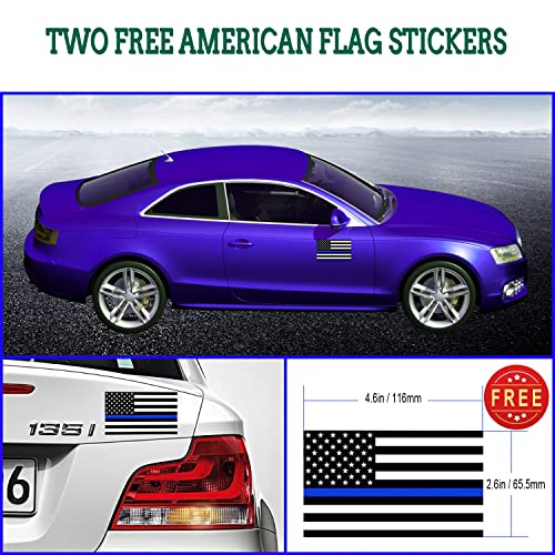 Fbjtdq American Flag License Plate Frames - 2 Pack Usa Patriotic Black Car Tag Holder, 4 Hole Brushed Aluminum Cover With Screw Caps For Vehicle Truck Or Suv #TOP7