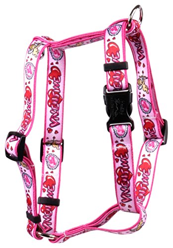 Image of Yellow Dog Design Be My Valentine Roman Style H Dog Harness, X-Large /1 inch Wide