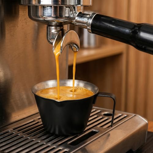 Juego de 8 vasos medidores de espresso acero inox 3.4 OZ miniatura 5