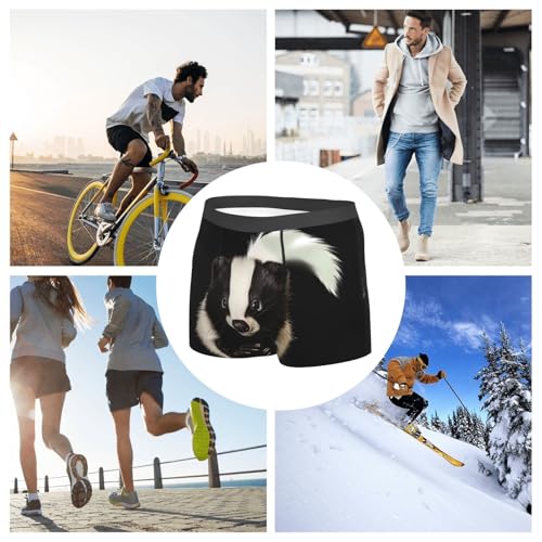 Cute Skunk Print Men'S Boxer Briefs 95% Polyester + 5% Spandex For All-Day Wear4