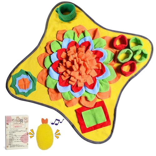 D&Z ノーズワークマット スヌッフルマット早食い防止 嗅覚訓練 ペット ノーズワーク おもちゃ 洗濯可能 48cm×48cm