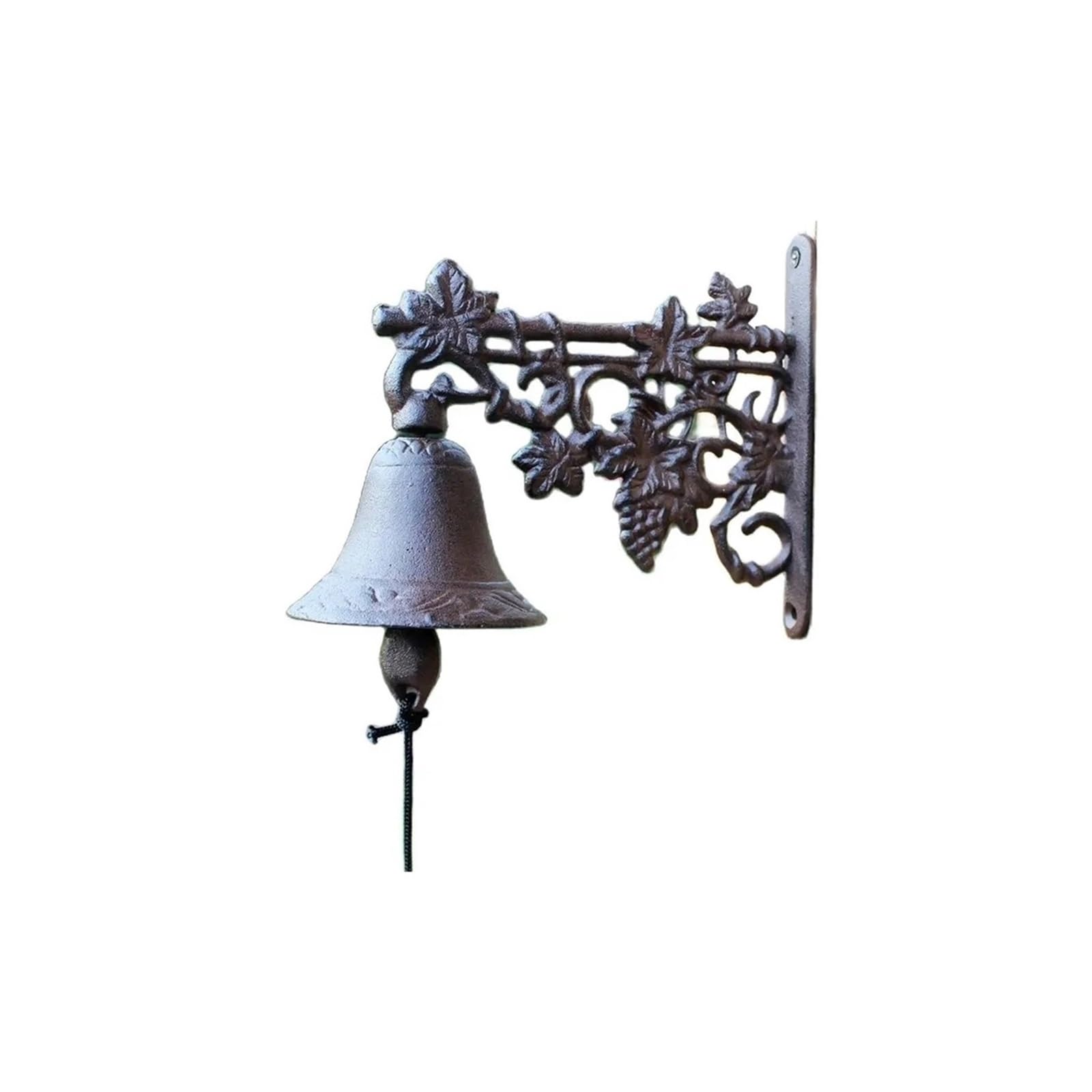 Ruwlfe One Color Cast Iron Wall Mounted Hand Cranking Bell For Home, Door, Bar
