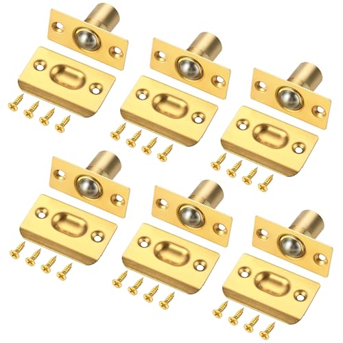 Ravinte Gold Door Ball Catch, Closet Door Latch Adjustable, 6 Pack