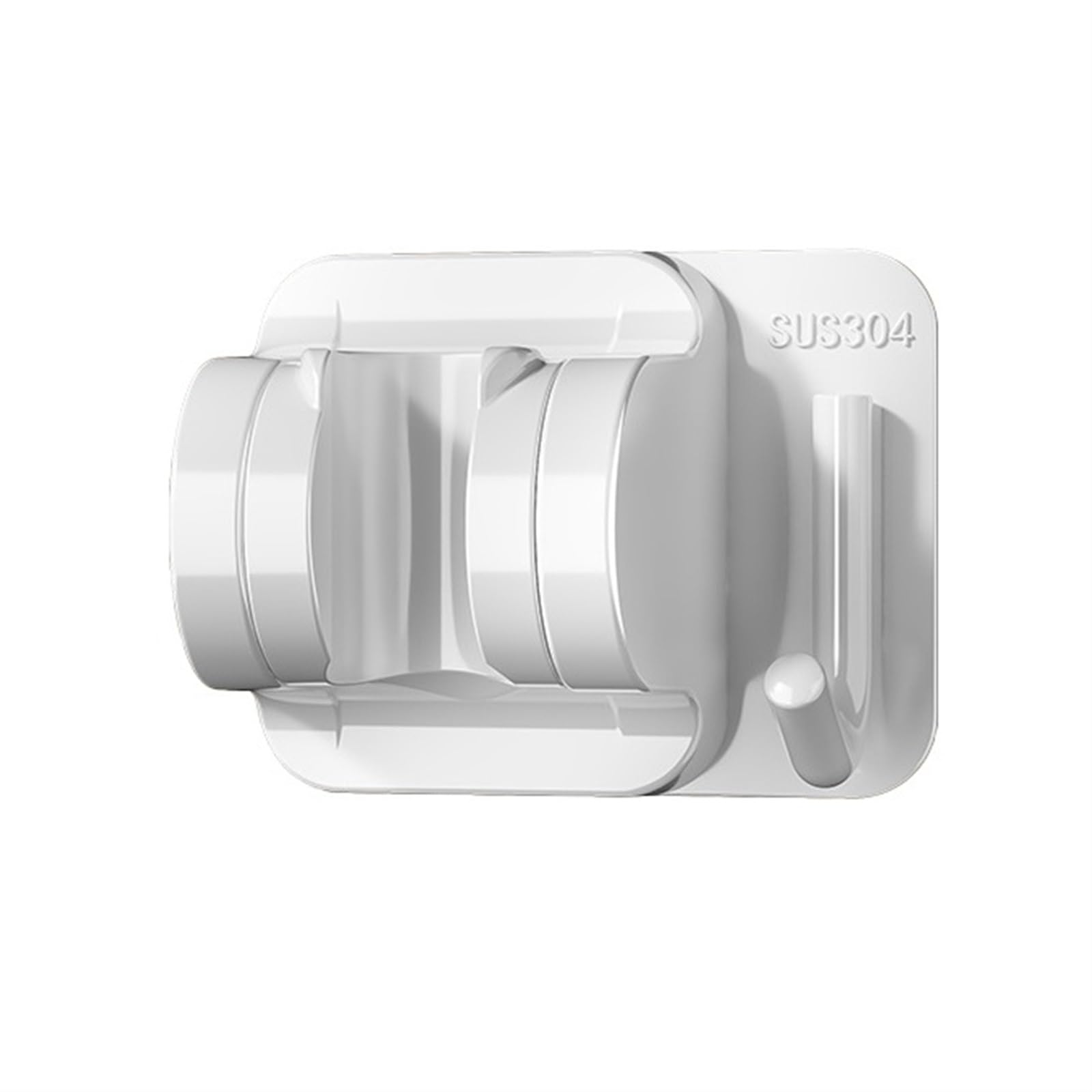 Djskldf Type 4-White Shower Head Holder 1Pc Adjustable Shower Head Holder Wall Mounted Punch-Free Handheld Bracket With Hook Bathroom Accessories(Type 4-White)