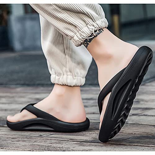 Men's One Slide Sandal，Unisex's Classic Flip Flops，Men's Flip Flops Sport Thong Sandals with Comfort Arch Support Beach Pool Slides for Summer (Color : Black, Size : 43-44)4