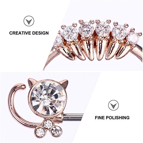 ARTIBETTER 3 Pares de Anéis de Mamilo Parafuso de Aço Inoxidável Mamilo Anel de Língua Halteres Mami