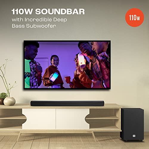 JBL Cinema SB241, Dolby Digital Soundbar with Wired Subwoofer for Extra Deep Bass, 2.1 Channel Home Theatre with Remote, HDMI ARC, Bluetooth & Optical Connectivity (110W) - Image 3