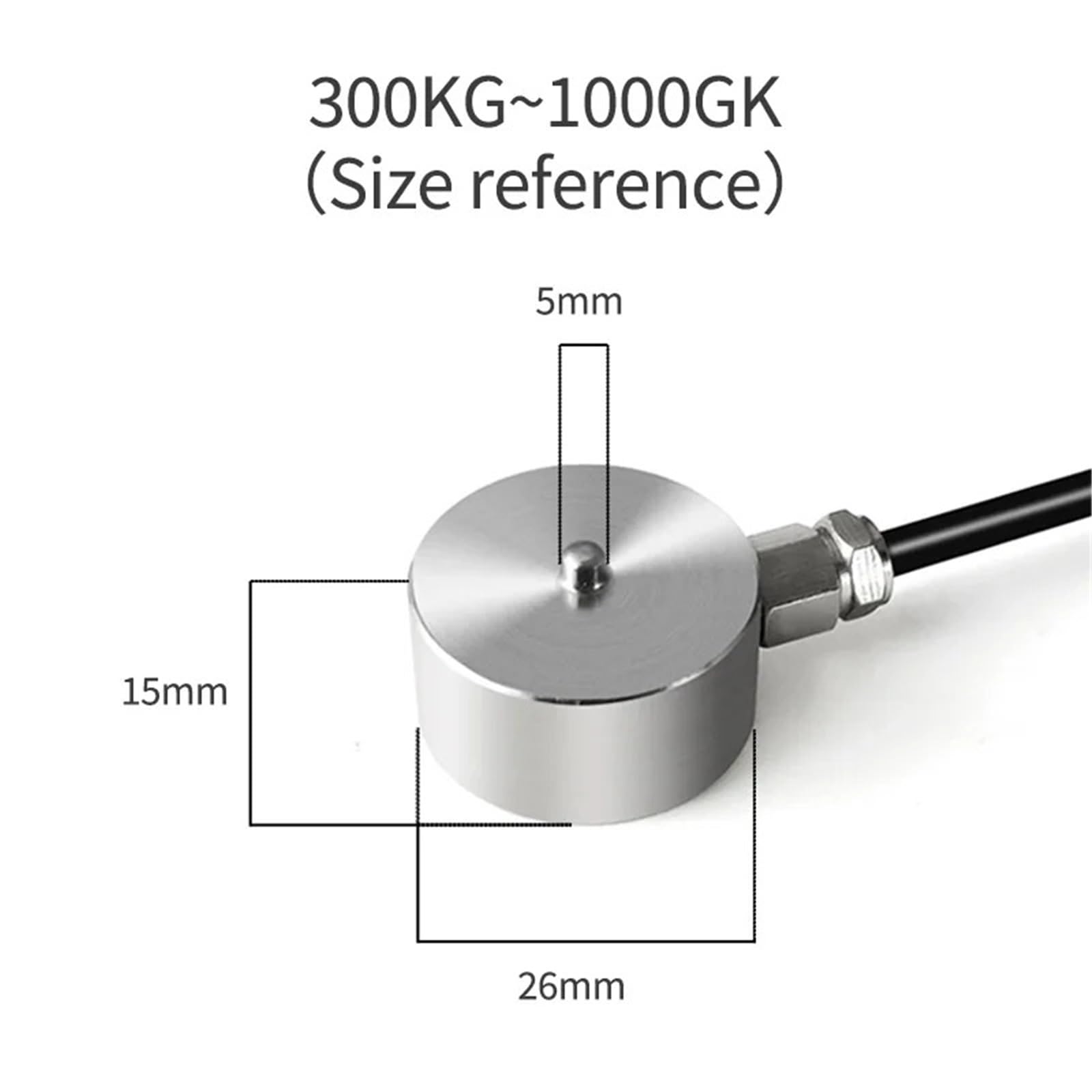 Sensor de fuerza alta precisión celda carga 20/26mm Medición presión y peso Industrial 1 Uds(0-200KG)