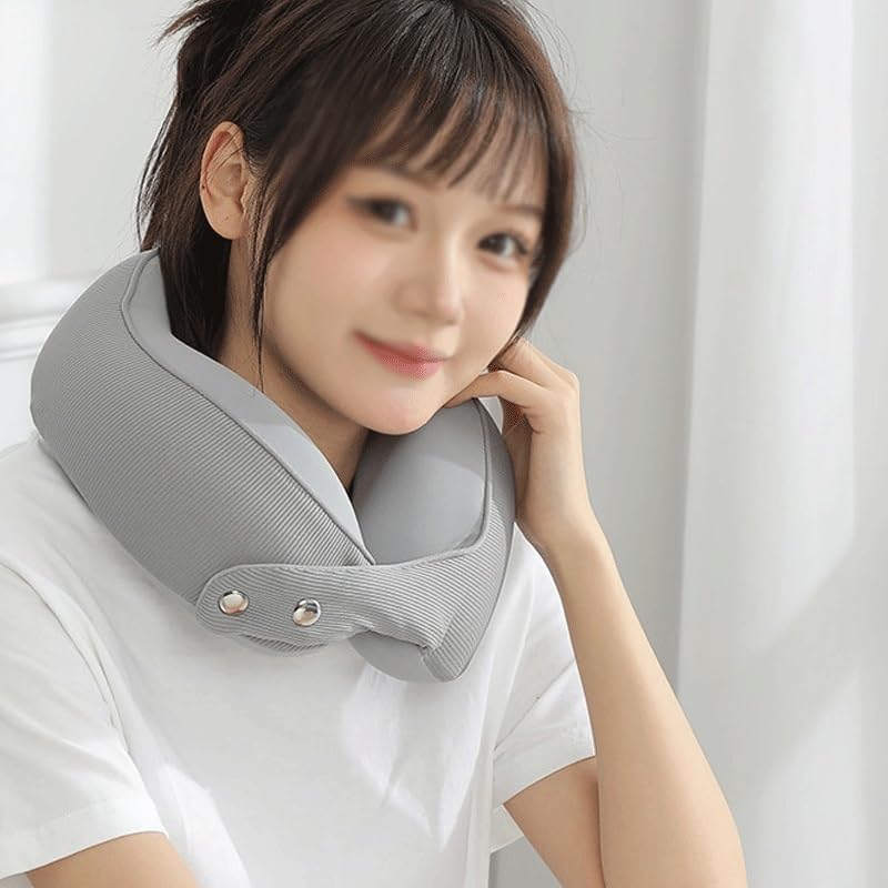 U-Shaped Travel Portable Pillow Featuring A Foldable Memory Foam Neck