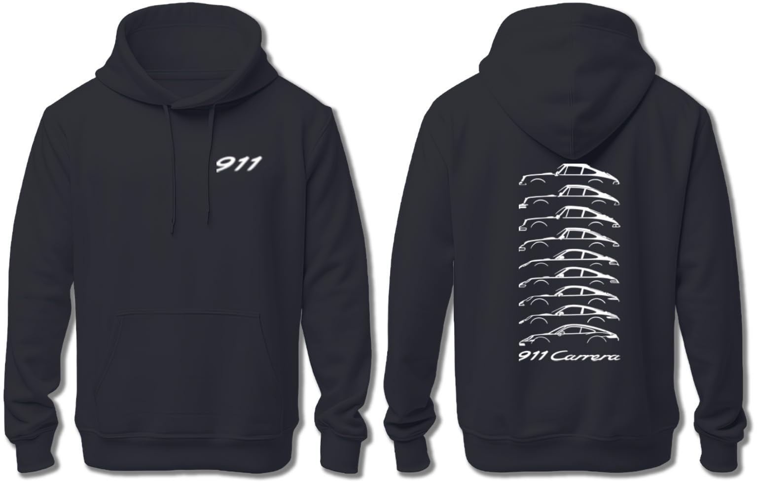 Ay Cabron™ 911 History Carrera | Sportcars Sports Car Turbo Engine | Supercars Super Fast Car | Petrolhead Petrol Head Enthusiast Silhoette History Of 911 | Carrera Hoodie For Men