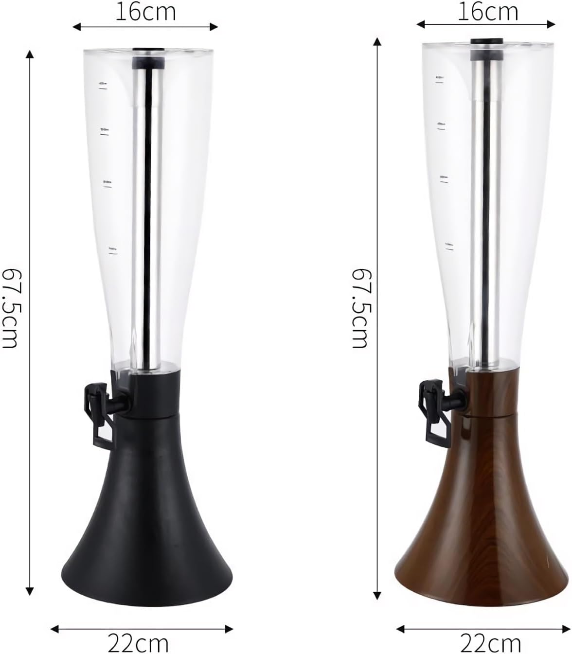 Beer Tower Juice Barrel Container Juice Draft Beer Cannon Bar Commercial Wine Draft Beer Barrel Wine Cannon Beer Dispenser Party Tower Beverage Dispenser