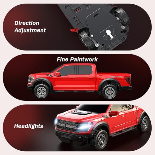 Image of AEROQUEST 1:16 Remote Control Car-Ford F-150 Raptor,Red