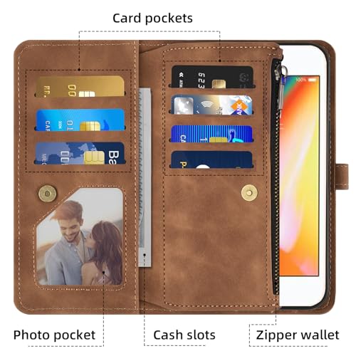 Coque iPhone 7 Asuwish protection portable DKPTPT UK2 marron - 3
