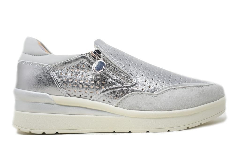 Stonefly Sneakers Cream 50 Laminated in Grigio da Donna - Donna