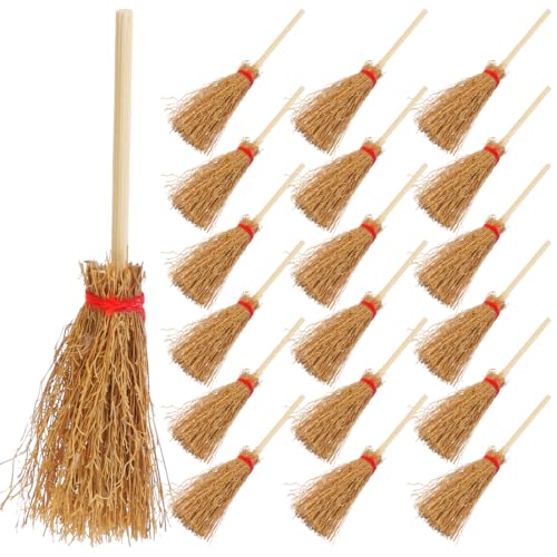 50 Pièces Mini-Balai Décor Mini Balais en Paille Balai De Paille Jouets Balai Mini Balai De Sorcier Balai Miniature Nettoyeur De Clavier Drôle De Gâteau...