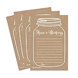 25 Funeral or Birthday Share a Memory Cards Keepsake, Personalized Memorial Acknowledgment for Holder, Remembrance Appreciation Celebration of Life Service Supplies, Guest Book Alternative Advice Game