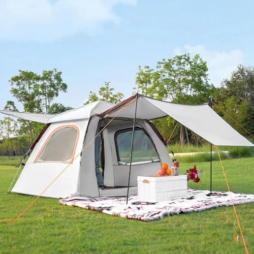 Tyenaza carpa plegable 2 en 1 impermeable con toldo y ventana miniatura 3
