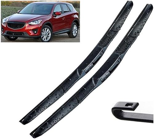 Escobillas híbridas para limpiaparabrisas delantero, compatibles con Mazda CX-5 CX5 KE 2012-2017, limpiaparabrisas y ventanas, cepillos de lluvia de