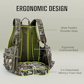 TR-Turkey-Vest-for-Hunting-with-Frame-and-SeatCamo-Hunting-Vest-with-KickstandMemory-Foam-Cushion-Game-Pouch-Multi-Pocket-Storage-Lightweight-Adjustable-Turkey-Hunting-Gear-for-Men-Women