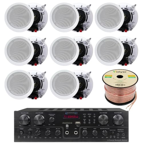 Home Theater System Kit, 4 Channel 1000 Watts Bluetooth Receiver with 5.25