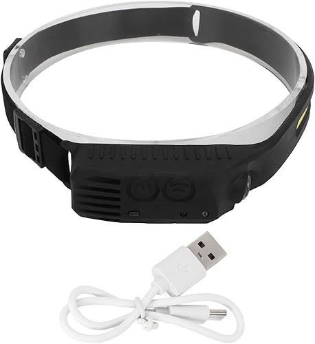 Pwshymi Lámpara recargable LED con banda de ajuste ligero Sensor de movimiento de baja potencia para adultos al aire libre