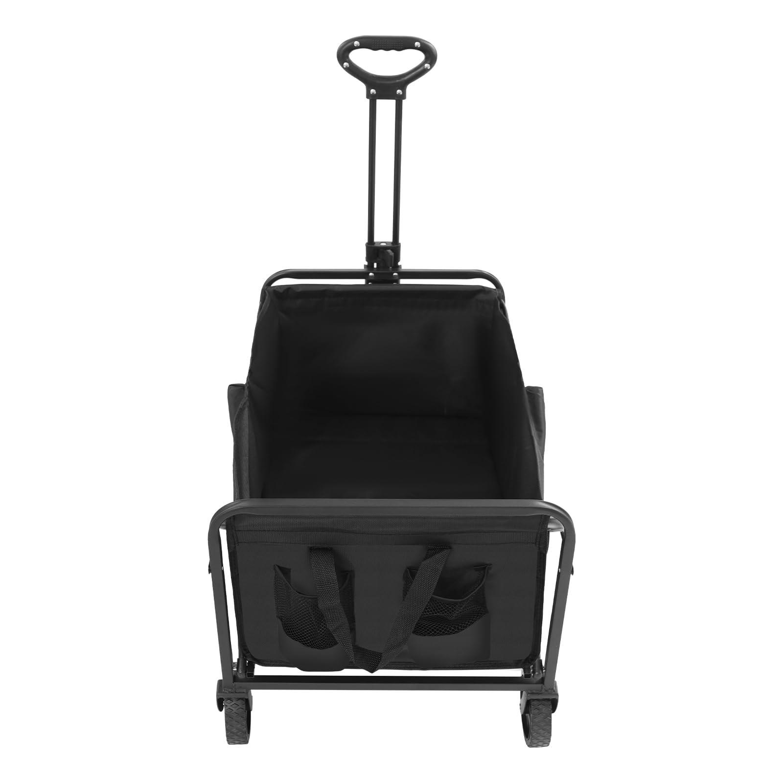 Carro de mano plegable pequeño carrito de mano ruedas todoterreno con mango ajustable, antideslumbrante con protección UV, carrito de playa para playa, jardín, camping, compras
