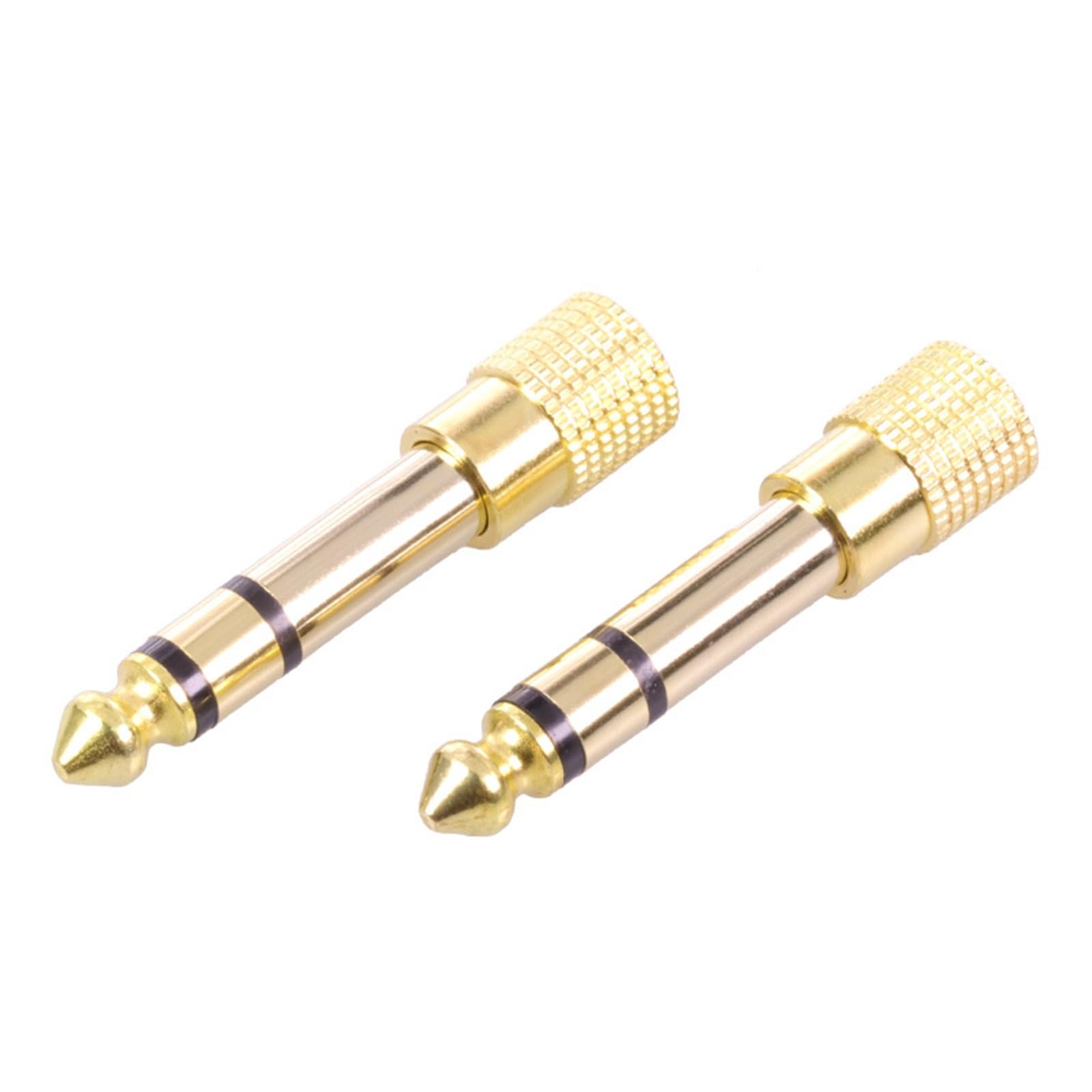 Lot de 10 connecteurs stéréo mâles à 3 pôles de 6,35 mm vers connecteur femelle de 3,5 mm