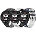 NotoCity Bracelet Vivoactive 3, Bracelet de Remplacement en Silicone de 20mm pour Samsung Galaxy Active 2/Garmin Forerunner 645/245/Garmin Venu/Galaxy Watch 42mm(3 pièces)